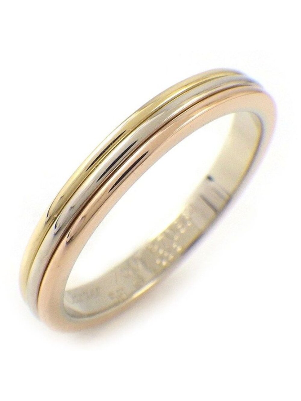 Cartier Ring Vendome Trinity Wedding 18k Pink Gold 18k White 18k Yellow
